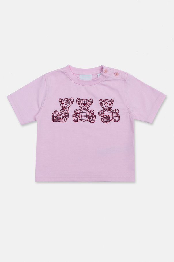 Pink T shirt with teddy bear sweatshirt burberry Kids sweatshirt burberry weekend for women SchaferandweinerShops Canada